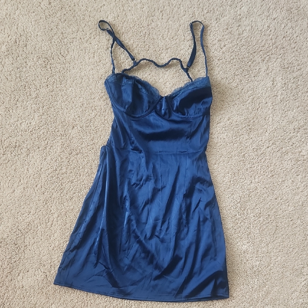 Trouble Navy Mini Dress, Size US 2